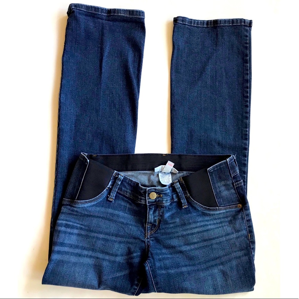 Isabel Maternity Dark Wash Skinny Bootcut Jeans Size 4/27R Stretch